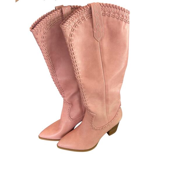 Show Me Your Mumu Billini Finley Cowboy Boot in Burnished Pink 7 - Picture 4 of 5